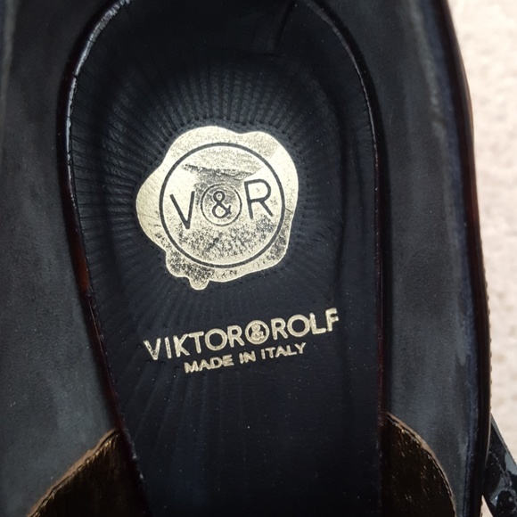 Viktor & Rolf size 38 brown leather kiltie shootie bootie high heels platform - Picture 5 of 13